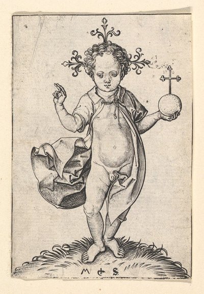 Het Christuskind met een bol door Martin Schongauer