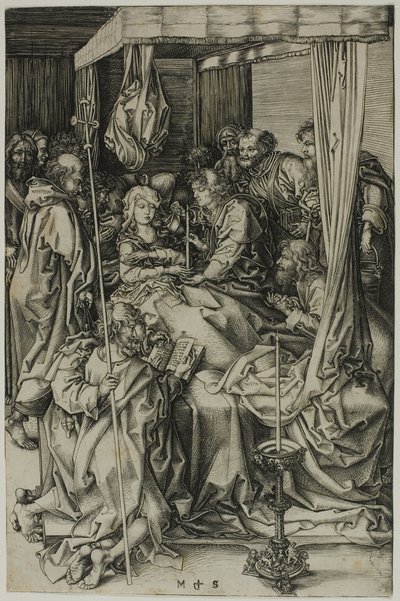 De dood van de Maagd door Martin Schongauer