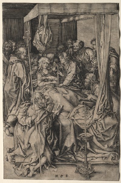 De Dood van de Maagd door Martin Schongauer