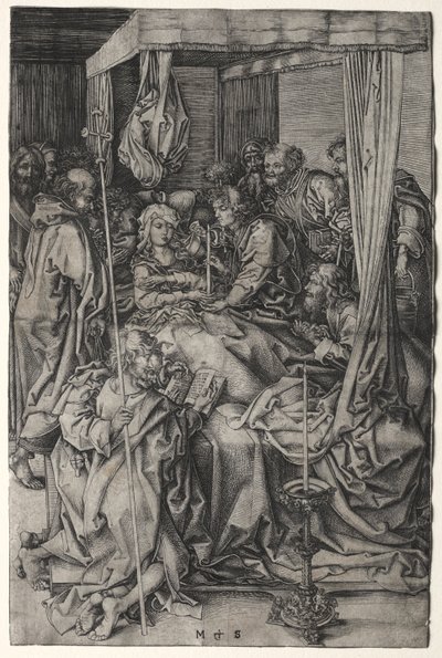 De Dood van de Maagd door Martin Schongauer