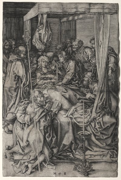 De Dood van de Maagd door Martin Schongauer