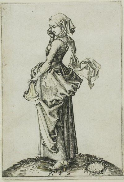 De vijfde dwaze maagd door Martin Schongauer