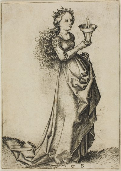 De eerste wijze maagd door Martin Schongauer