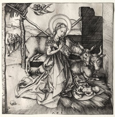 Het Leven van Christus: De Geboorte door Martin Schongauer