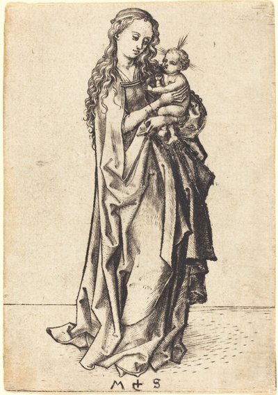 De Kleine Madonna en Kind door Martin Schongauer