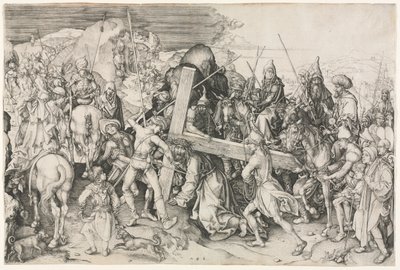 Het dragen van het kruis door Martin Schongauer