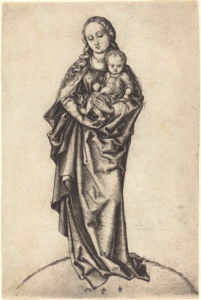 Maagd en Kind met de Appel door Martin Schongauer