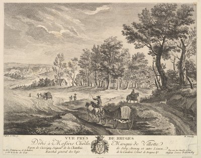 Uitzicht nabij Brugge Vue Près de Bruges door Martin de Monchy