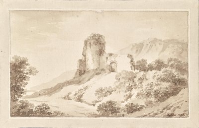 Landschap met ruïne door Martin von Molitor