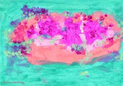 Bloemenmand met rozen door Martina Konitzky