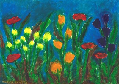 Bloemenweide in de zomer door Martina Konitzky