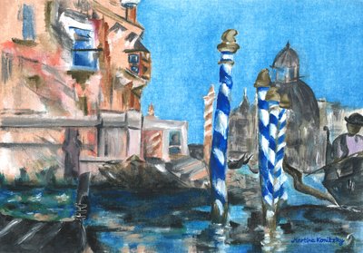 Canal Grande (hommage aan Edouard Manet) door Martina Konitzky