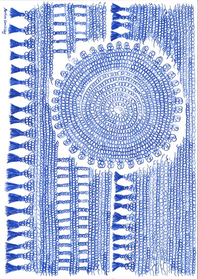Gehaakte Blauwe Inkt door Martina Konitzky