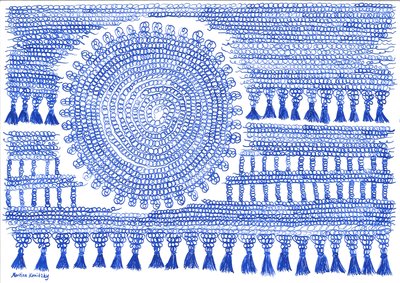 Gehaakte Blauwe Inkt door Martina Konitzky