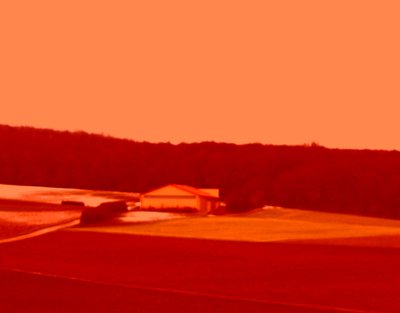Rood Landschap door Martina Konitzky