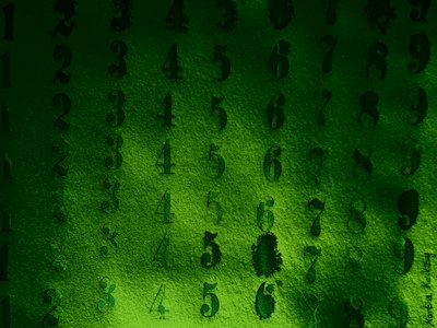 Stempel Nummers Groen door Martina Konitzky