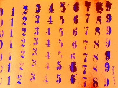 Stempel Nummers Oranje door Martina Konitzky