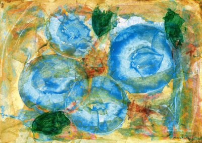 Stilleven met blauwe bessen in de winter door Martina Konitzky