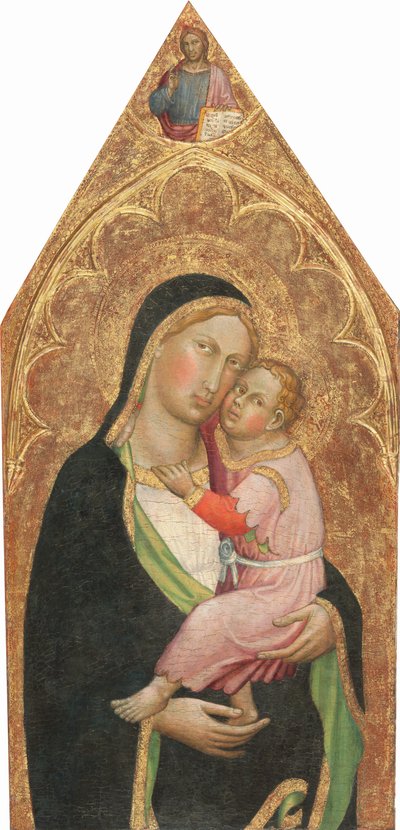 Madonna en Kind, met de Zegenende Christus [middenpaneel], c. 1415-1420 door Martino di Bartolomeo di Biagio
