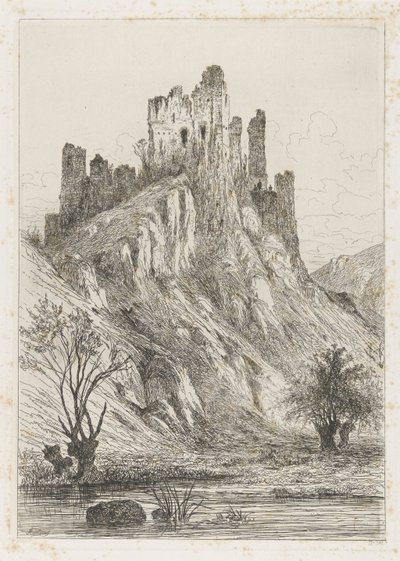 Ruïne van het kasteel van Montaigle door Martinus Antonius Kuytenbrouwer jr.