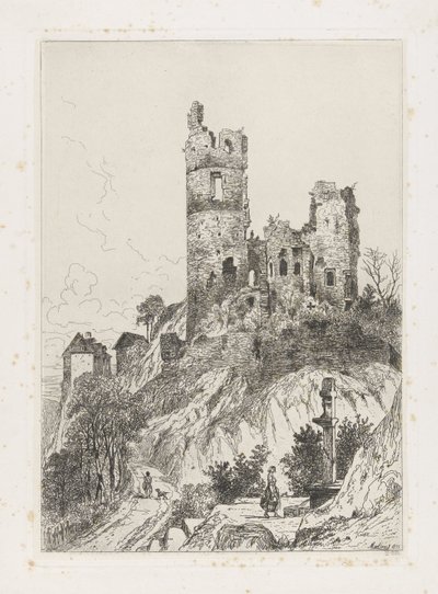 Toren van Kasteel Falkenstein door Martinus Antonius Kuytenbrouwer jr.
