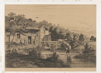 Watermolen door Martinus Antonius Kuytenbrouwer jr.