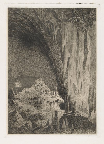 Zaal in de grotten van Han door Martinus Antonius Kuytenbrouwer jr.