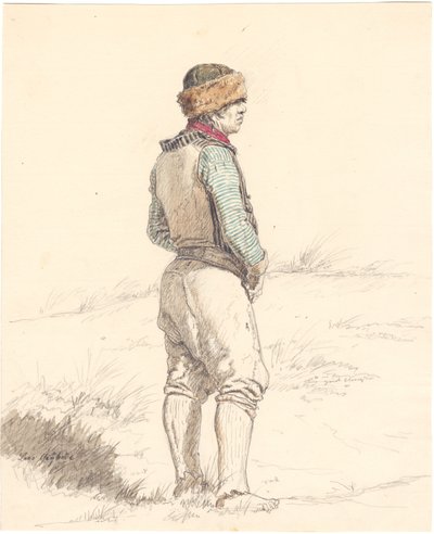 De visser Lars Gayhede in Skagen door Martinus Rørbye