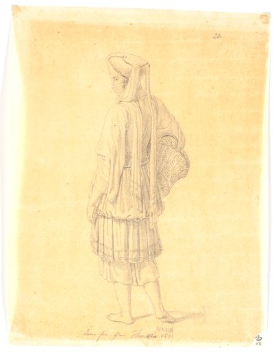 Frau von der Insel Thermia door Martinus Rørbye