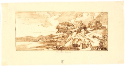 Landschap met bijbels motief door Martinus Rørbye