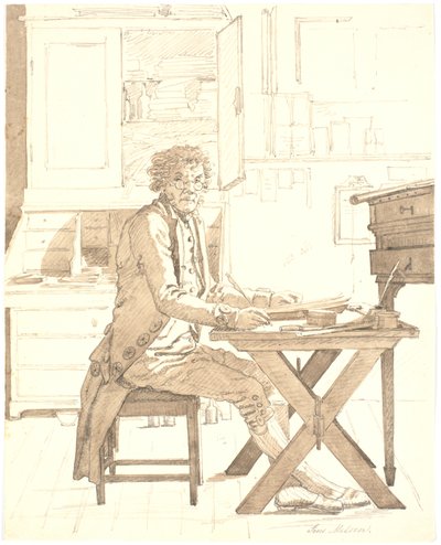 De schrijver Jens Melsen door Martinus Rørbye