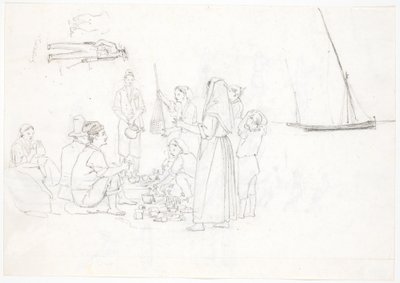 Studie van Volksleven door Martinus Rørbye