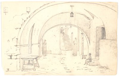 Straatscène in Bari door Martinus Rørbye