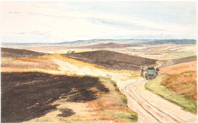 Holweg in Tolne heuvels, Vendsyssel, 21 mei 1833 door Martinus Rørbye