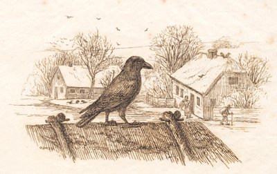 Illustratie voor "Halvhundrede Fabler for Børn" van Hey door Martinus Rørbye