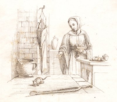 Illustratie voor "Halvhundrede Fabler for Børn" van Hey door Martinus Rørbye