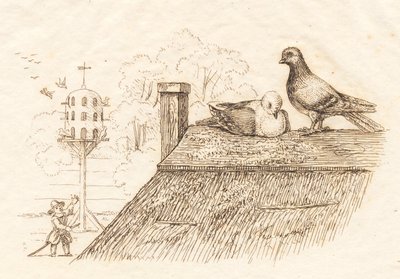 Illustratie voor "Halvhundrede Fabler for Børn" van Hey door Martinus Rørbye