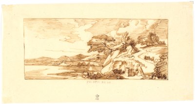 Landschap met bijbels motief door Martinus Rørbye