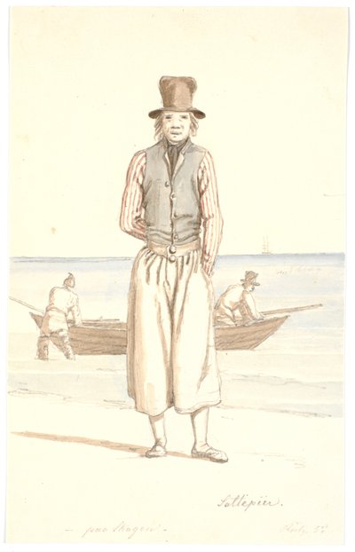 Saltepeer op Skagen door Martinus Rørbye