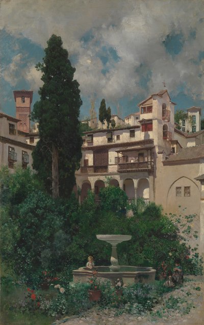Een Spaanse Tuin door Martín Rico y Ortega