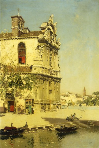 Een uitzicht op Venetië door Martín Rico y Ortega