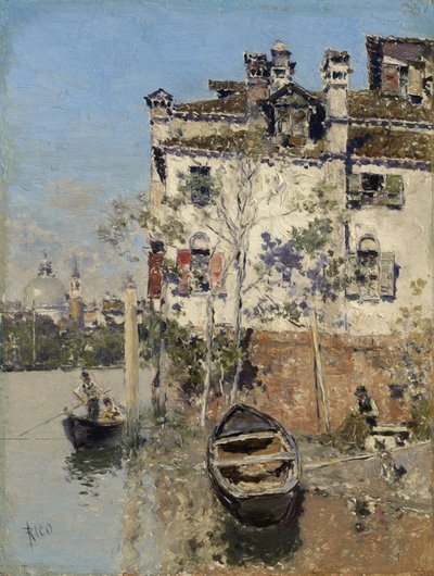 Venetië, huis aan het kanaal, c.1900 door Martín Rico y Ortega