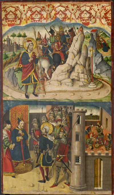 Sint Christoffel ontmoet Satan, Sint Christoffel voor de Koning van Lycië door Martín de Soria