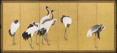 Kranen, Anei-periode, 1772 door Maruyama Okyo