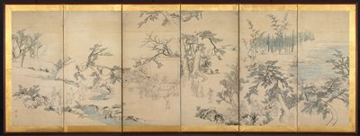 Literaire bijeenkomst in het Orchidee Paviljoen, late 1700s door Maruyama Okyo