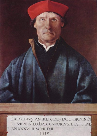 Portret van de kanunnik van Brixen Gregor Angrer door Marx Reichlich