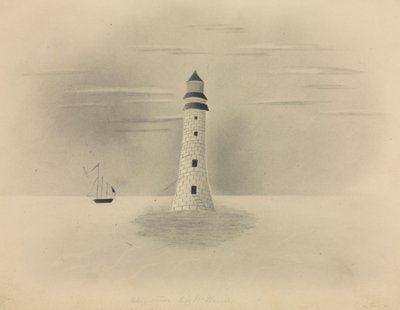 Eddystone Vuurtoren, 1840 door Mary Altha Nims