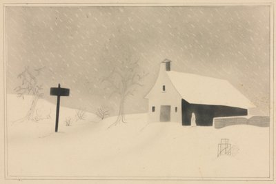 Sneeuwstorm in Vermont door Mary Altha Nims