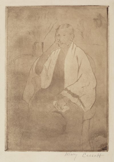 Een portret van de moeder van de kunstenaar door Mary Cassatt