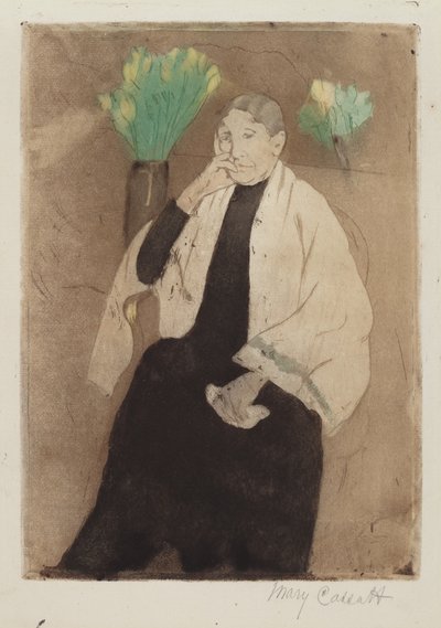 Een portret van de moeder van de kunstenaar door Mary Cassatt